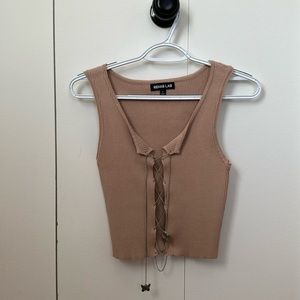 Open chained crop top